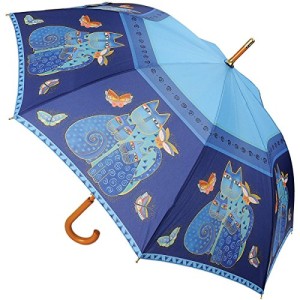 Laurel-Burch-Stick-Umbrella-Canopy-Auto-Open-Indigo-Cats-42-Inch-0