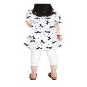 Lucky-Girl-Womens-Cats-and-Ribbons-Print-Skirt-T-shirt-0-1