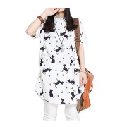 Lucky-Girl-Womens-Cats-and-Ribbons-Print-Skirt-T-shirt-0-2