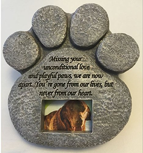 Paw-Print-Pet-Memorial-Stone-Features-a-Photo-Frame-and-Sympathy-Poem-Made-of-Weatherproof-Resin-IndoorOutdoor-Dog-or-Cat-For-Garden-Backyard-or-House-0 Paw-Print-Pet-Memorial-Stone-Features-a-Photo-Frame-and-Sympathy-Poem-Made-of-Weatherproof-Resin-IndoorOutdoor-Dog-or-Cat-For-Garden-Backyard-or-House-0