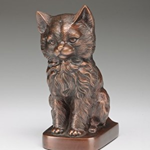 Precious-Kitty-Brass-Pet-Cremation-Urn-for-Cat-Brand-New-Copper-Color-NEW-0