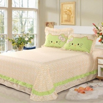 Bobbycool-Pure-And-Fresh-And-Green-100-Cotton-Bedding-Set-Face-Bed-Linen-Cat-Duvet-Cover-Pillowcase-Flat-Sheet-Queen-Size-King-Christmas-0-0