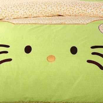 Bobbycool-Pure-And-Fresh-And-Green-100-Cotton-Bedding-Set-Face-Bed-Linen-Cat-Duvet-Cover-Pillowcase-Flat-Sheet-Queen-Size-King-Christmas-0-1