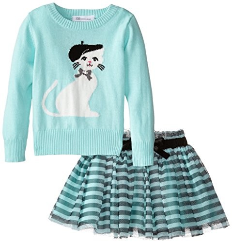 Bonnie-Jean-Little-Girls-Cat-Instarsia-Sweater-Skirt-Set-0
