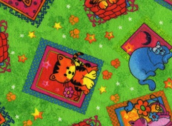 No-Slip-Reversible-Pack-n-Play-Play-Yard-Fitted-Sheet-Cover-Cat-Stamps-with-Yellow-Flannel-2-in-1-Patented-0-1