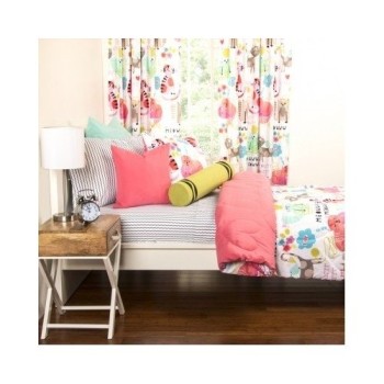 Reversible-Childrens-Pink-Yellow-Crayola-Cat-3-piece-Comforter-Bedding-Set-0-1