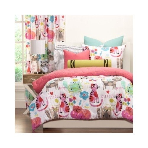 Reversible-Childrens-Pink-Yellow-Crayola-Cat-3-piece-Comforter-Bedding-Set-0 Reversible-Childrens-Pink-Yellow-Crayola-Cat-3-piece-Comforter-Bedding-Set-0