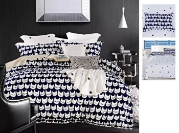 TheFit-Paisley-Bedding-S169-Cat-Bedding-Boho-Bedding-Queen-Sets-4pcs-Cotton-Duvet-Cover-Set-0