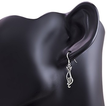 925-Oxidized-Sterling-Silver-Open-Elegant-Cat-Kitty-Kitten-Pet-Lover-Dangle-Hook-Earrings-15-0-1