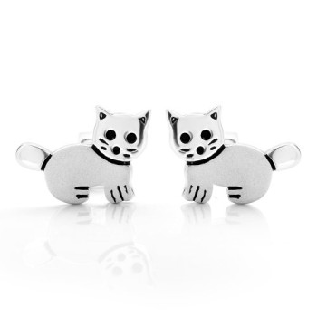925-Sterling-Silver-Little-Cat-13-mm-Post-Stud-Earrings-0