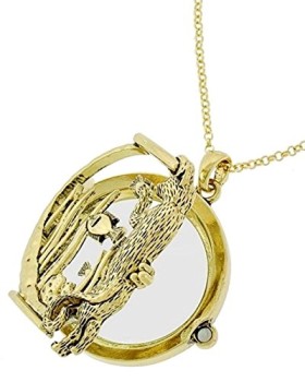 Cat-Fishbowl-Magnifying-Glass-Necklace-D2-Burnish-Gold-Tone-0-1
