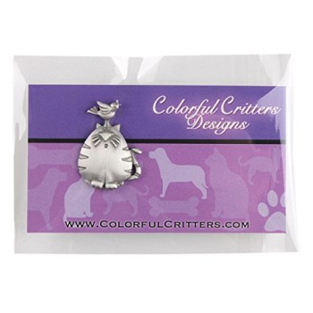 Cat-with-Bird-Pewter-Clutch-Pin-0-0