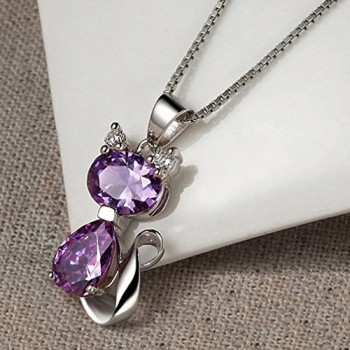 Colloyes-18-Silver-Box-Chain-Womens-Amethyst-Cat-Pendant-Necklace-Purple-Gift-Box-Greeting-Card-0-0