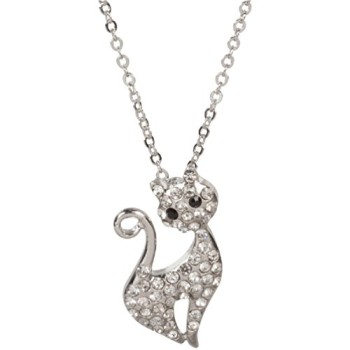 Heirloom-Finds-Sparking-Crystal-Kitten-Cat-Animal-Pendant-Necklace-Silver-Tone-0