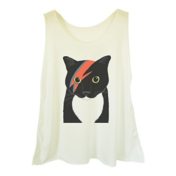 David-Bowie-Ziggy-Stardust-Black-Cat-Printed-Womens-Tank-Top-T-Shirt-White-S-M-L-0