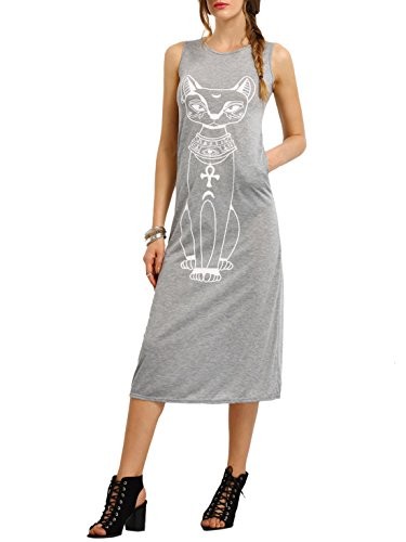 MakeMeChic-Womens-Cat-Print-Tank-Top-Dress-Boho-Long-Maxi-Sleeveless-Vest-Dress-Grey-L-0
