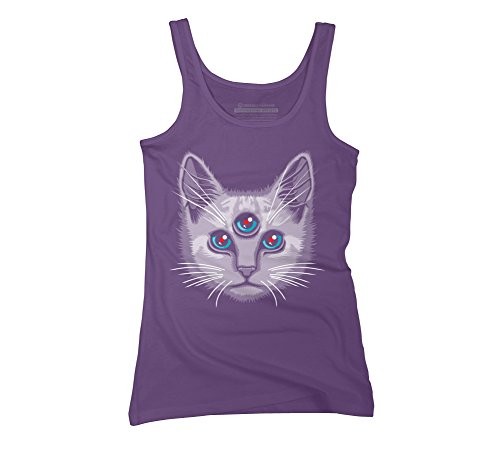Shaman-Cat-Juniors-Medium-Purple-Graphic-Tank-Top-Design-By-Humans-0