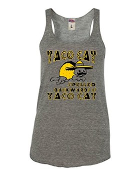 Small-Grey-Womens-Taco-Cat-Spelled-Backwards-Is-Taco-Cat-Funny-Sleeveless-Racerback-Tank-Top-T-Shirt-0