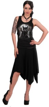 Spiral-Womens-BAT-CAT-Razor-Back-Top-Black-S-0-1