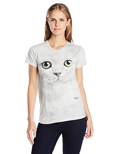 The-Mountain-Juniors-Green-Eyes-Face-Graphic-T-Shirt-Gray-Small-0