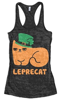 Threadrock-Womens-Leprecat-Leprechaun-Cat-Burnout-Racerback-Tank-Top-0